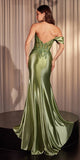 Ladivine CD804 Off Shoulder Lace & Satin Fit & Flare Prom Gown