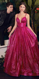 Cinderella Divine CD996 Floor Length A-line Glitter Ball Gown