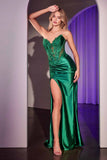 Ladivine CDS521 Dress Strapless Lace & Stretch Satin Gown