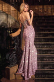 Ladivine CDS534 Beaded Off The Shoulder Mermaid Dress