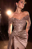 Ladivine CDS549 Mother of the Bride Fitted Gown Off Shoulder