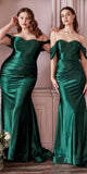 Cinderella Divine CH163C Strapless Off the Shoulder Fitted Gown