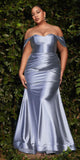 Cinderella Divine CH163C Strapless Off the Shoulder Fitted Gown