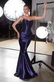 Ladivine CH2602 Strapless Corset Bodice Two Piece Fitted Luxe Satin Gown