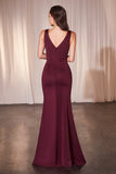 Ladivine CH377 Long Fitted Neoprene Dress