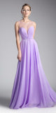 Cinderella Divine CJ251 Long A-Line Chiffon Dress Illusion Neckline