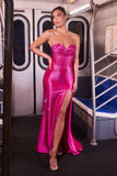 CLEARANCE - Ladivine CK918 Sweetheart Fitted Shimmering Champagne/Gold Gown (Size 2)