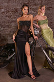 Ladivine CW301 High Glamour Strapless Sheer Bodice Evening Gown