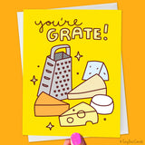 Cheese Pun Card "You're Grate"