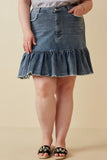 Denim Darling Curvy Ruffle Skirt