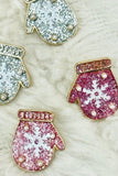 Snowflake Mitten Studs