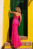 Nox Anabel D1465 Long Fitted Scoop Neck Sequin Gown