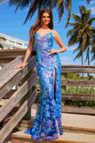 Nox Anabel D1574 Radiant Full Sequin Long Dress With Semi Train