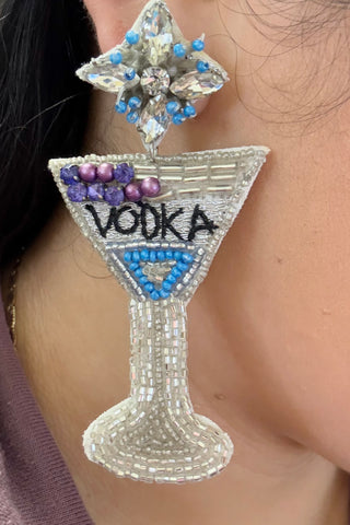 Buy Me a Drink Beaded Earrings