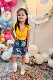 Flower Power Mommy + Me Denim Shorts