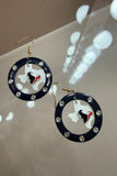 Texans Kickoff Crystal Ring Drop Earrings