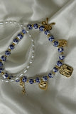Coquette Blue Belle Ceramic Charm Bracelet Set