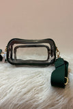 Chic Clear Double-Zip Crossbody Bag