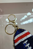 Texans Game Day Football Beaded Keychain