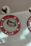 Texans Game Day Crystal Ring Drop Earrings