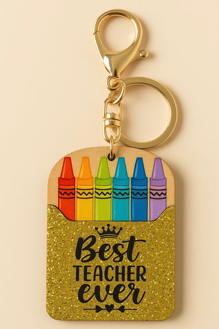 Best Teacher Ever Keychain/ Bag Charm