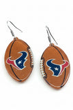 Texans Inspired Football-Shaped Drop Earrings