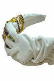 Mardi Gras Belle of the Bayou Beaded Topknot Headband