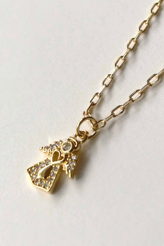 Kids Angel Rhodium Necklace