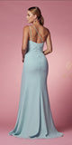 Nox Anabel E1005 Long One Shoulder Chiffon Evening Gown