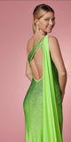 Nox Anabel E1039 Sexy Floor Length One Shoulder Drape Sash Dress