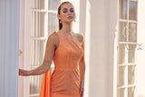 Nox Anabel E1039 Sexy Floor Length One Shoulder Drape Sash Dress