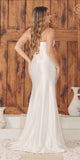 Nox Anabel E1042W Cowl Neck Stretch Bustier Corset Satin Dress