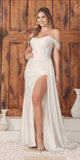 Nox Anabel E1043W Detachable Off Shoulder Straps Bustier Corset Satin Dress