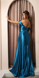 Nox Anabel E1043 Bustier Corset Satin Dress Detachable Off Shoulder Straps