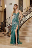 Nox Anabel E1530 Fitted Floor-Length Dress With A Fully Beaded Applique V-Neckline