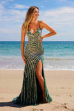Nox Anabel E1530 Fitted Floor-Length Dress With A Fully Beaded Applique V-Neckline