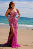 Nox Anabel E1531 Long Dress Fully Beaded Applique V-Neckline