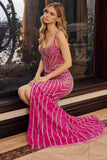 Nox Anabel E1531 Long Dress Fully Beaded Applique V-Neckline