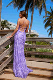 Nox Anabel E1710 Long Dress Fully Beaded Flower Design Sequin Applique A Slit