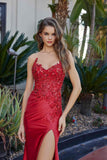 Nox Anabel E1889 Strapless Sweetheart Applique Prom Gown