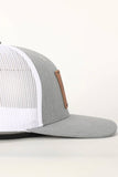 Leather Patch Trucker Hat Gray - S2S Outfitters