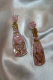 Champagne Bottle Pop Love Statement Drop Earrings