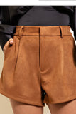 Toffee Suede Shorts