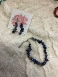 Natural Stone Chip Bracelet & Earring Set