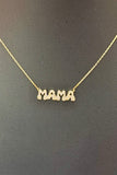 Mama Luxe Crystal Script Necklace
