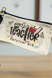 Teacher Survival Kit Zip Pouch Bag