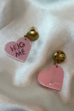 Hug Me Heart Dangle Statement Earrings