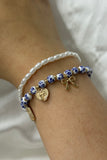 Coquette Blue Belle Ceramic Charm Bracelet Set