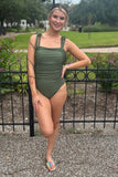 Mom-tastic One-Piece Swimsuit (Green)