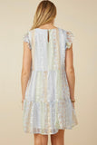Bluebell Breeze Patchwork Mini Dress